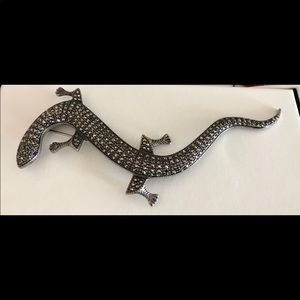 Ralph Lauren crystal gecko brooch